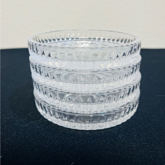 Vintage Princess House Crystal Glass Coaster Set of 4 GORGEOUS - Picture 1 of 3